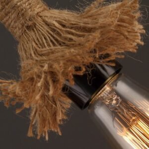 Suspension Corde Chanvre Tressée Industrial Chic