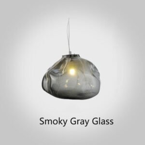 Lustre Verre Fumé Nuages Art Moderne