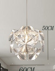 Lustre Sculptural Pétales Prismatiques