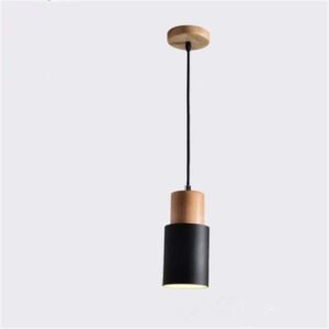 Suspension Nordic Élégante avec Base Circulaire en Bois