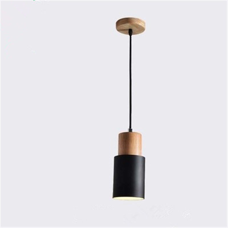 Suspension Nordic Élégante avec Base Circulaire en Bois