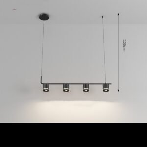 Suspension Géométrique Noire en Métal - Élégance Minimaliste