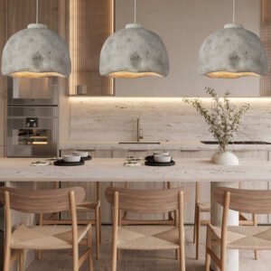 Lustre Japonais en Résine Forme Poisson Béton