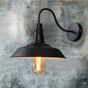 938510252323.jpg Applique Murale Noire Mate Courbe en Fer