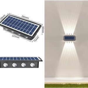 Applique Murale Extérieure Solaire Effet Lumineux Élégant