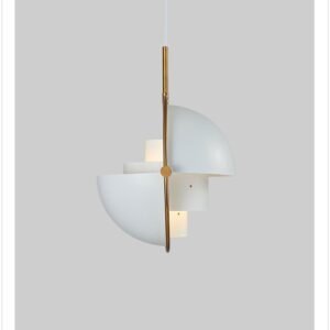 Chandelier Demi-Cercle Moderne en Alliage et Laiton Élégant