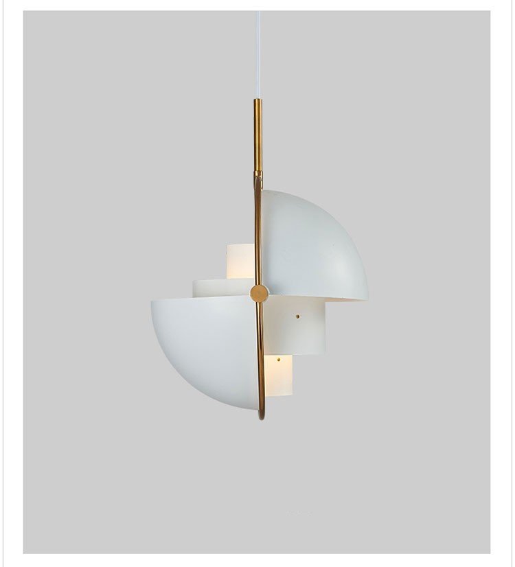 Chandelier Demi-Cercle Moderne en Alliage et Laiton Élégant