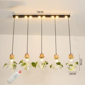 b4b374e5-5bcb-4ec6-b57a-3c7c03c53979.jpg Suspension en Verre avec Base en Bois Clair et Câble Contrastant