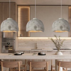 Lustre Japonais en Résine Forme Poisson Béton