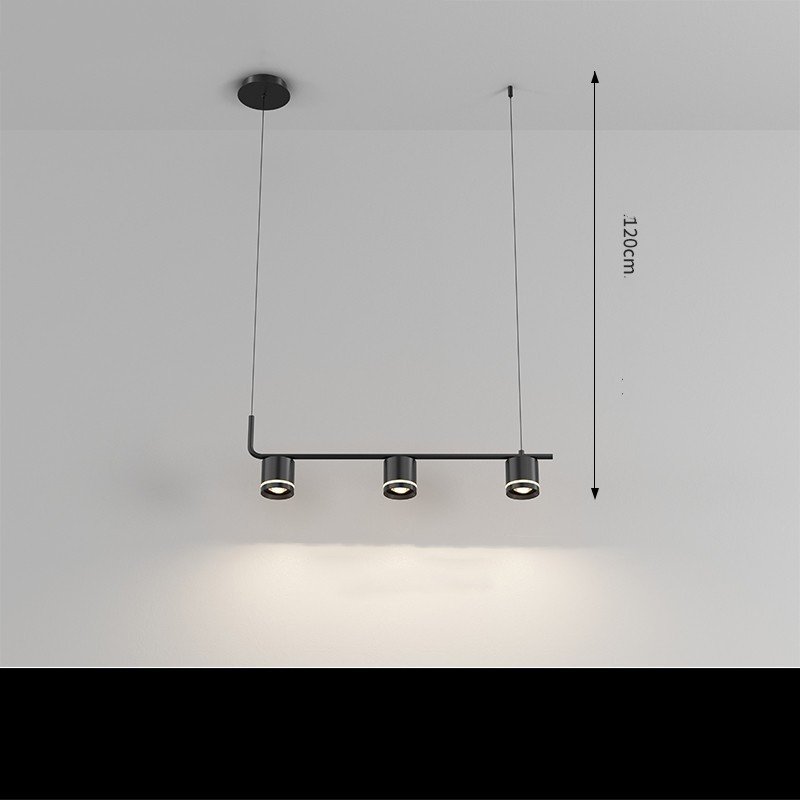 Suspension Géométrique Noire en Métal - Élégance Minimaliste