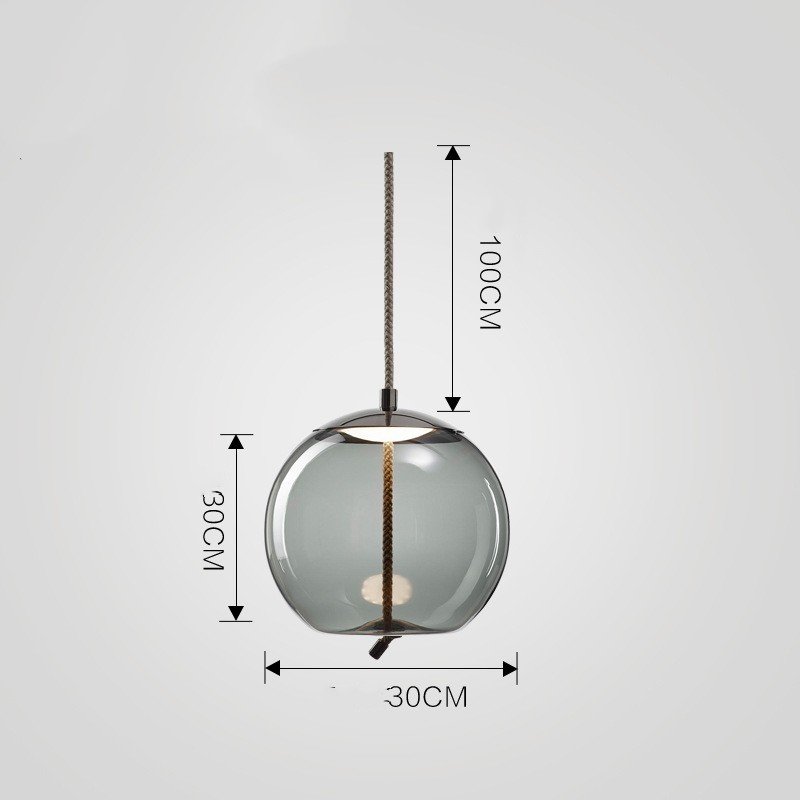 Suspension en Verre Ambre Minimaliste Élégante