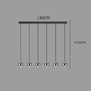 Suspension Élégante en Laiton à Forme de Sphère Alignée