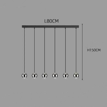 Suspension Élégante en Laiton à Forme de Sphère Alignée