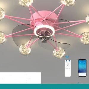 Plafonnier Étoilé en Laiton avec Globes Verre Motifs