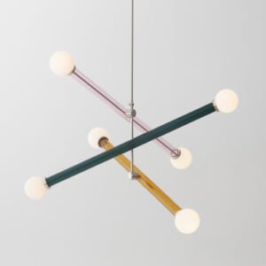 Suspension Géométrique en Verre Chromé de Smart Fox Innovation