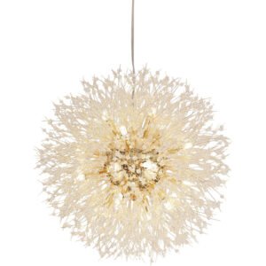Lustre Cristal 'Dandelion' à Réflets Dorés