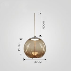 Suspension en Verre Ambre Minimaliste Élégante