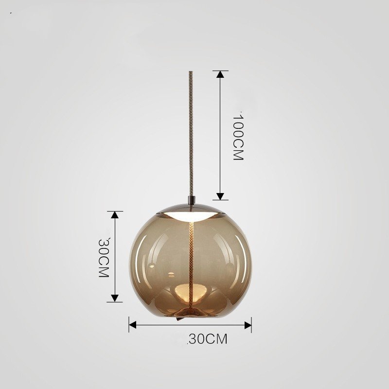 Suspension en Verre Ambre Minimaliste Élégante