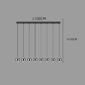 Suspension Élégante en Laiton à Forme de Sphère Alignée