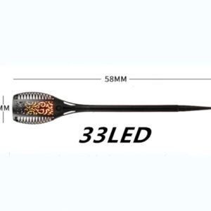 Torche Solaire de Jardin à Flammes Vacillantes