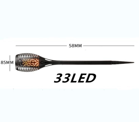 Torche Solaire de Jardin à Flammes Vacillantes