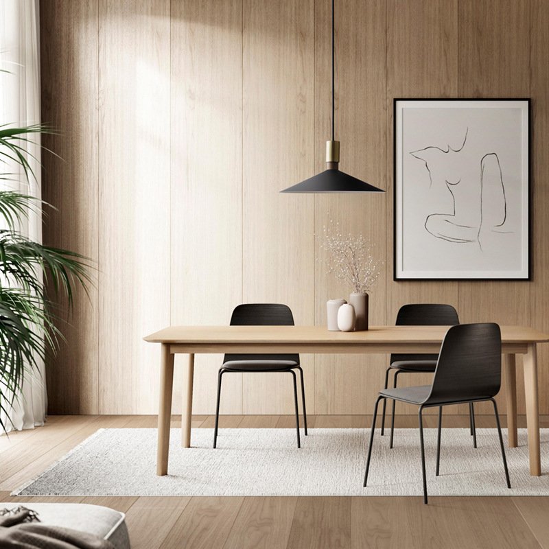 Suspension Ronde Resplendissante en Métal Noir Mat et Détail Laiton