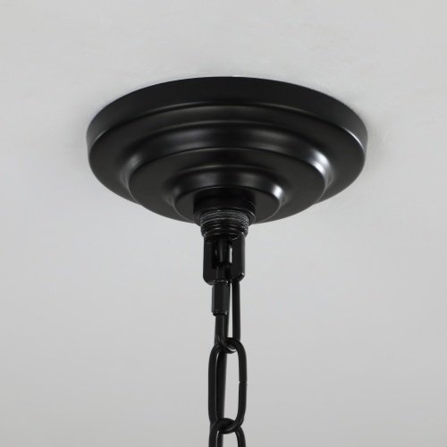 Chandelier Géométrique Métal Noir Mat